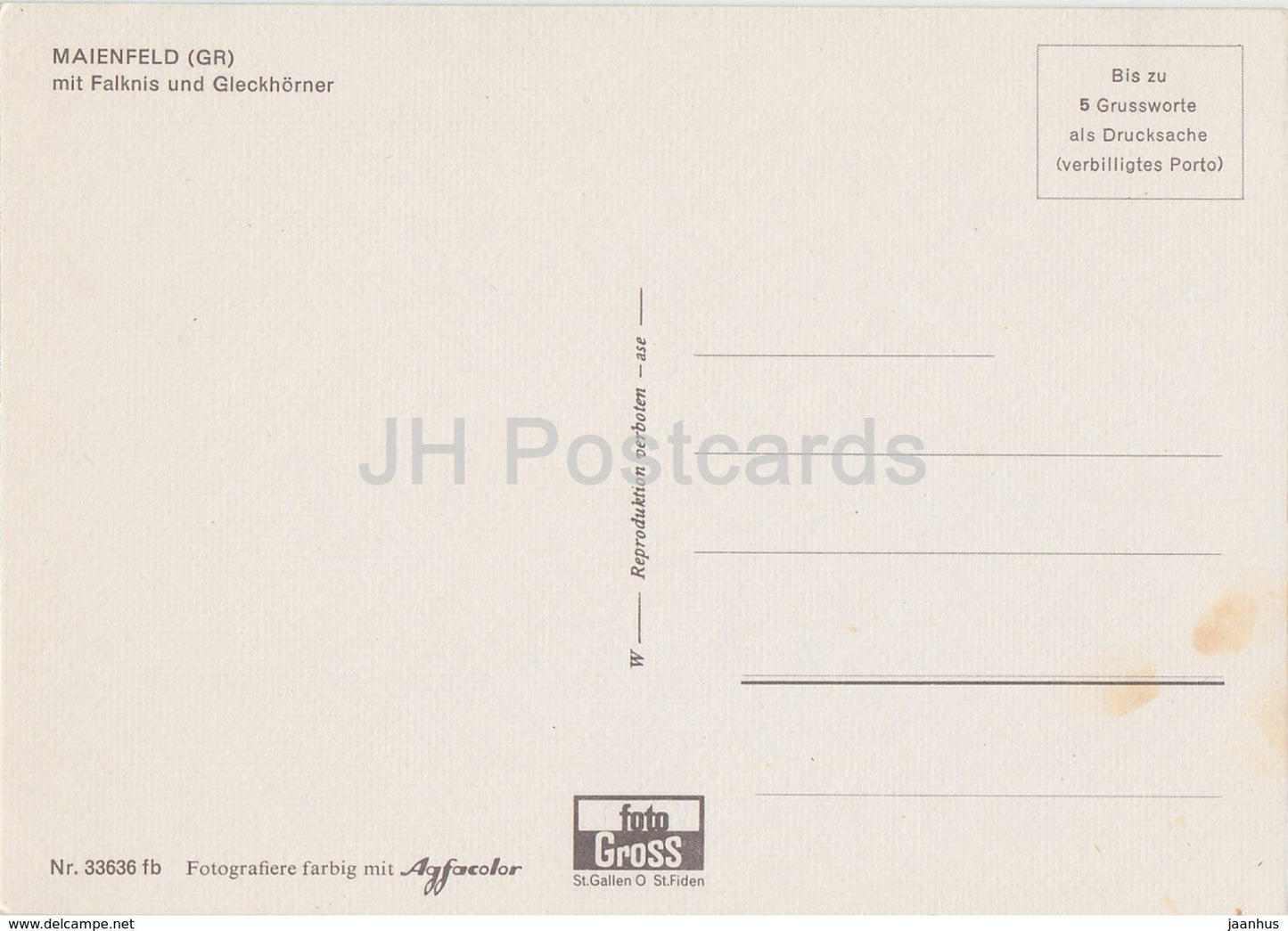 Maienfeld mit Falknis und Gleckhorner - multiview - Switzerland - unused