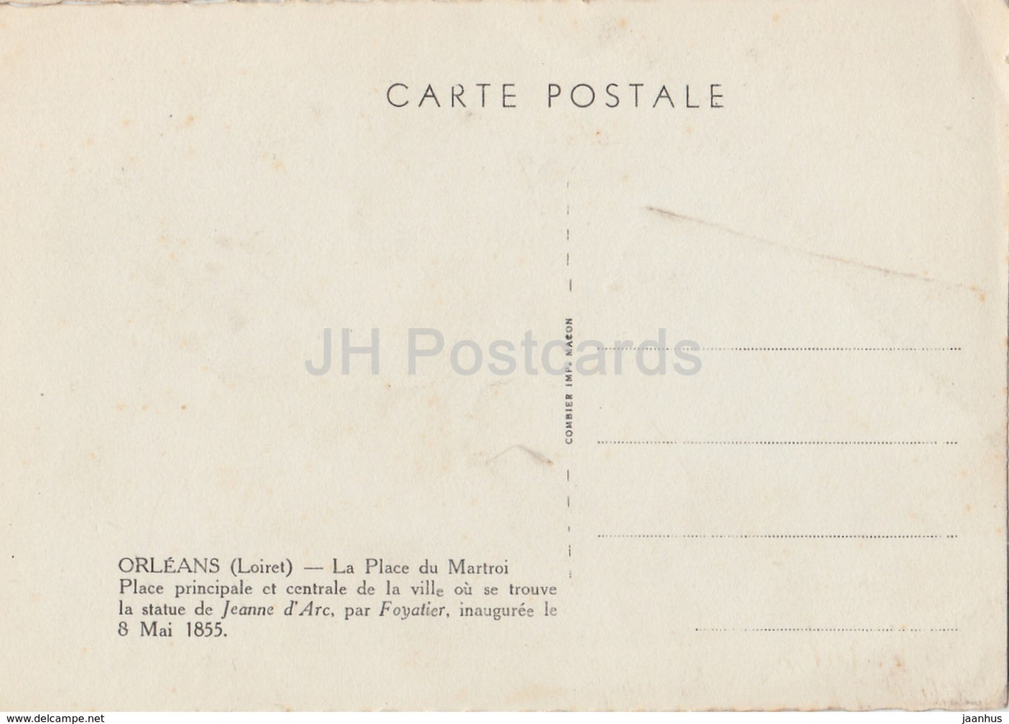 Orleans - La Place du Martroi - Statue de Ste-Jeanne d'Arc - Joan of Arc monument - 10 - France - unused