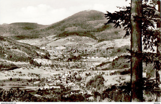 Blick von der Schwarzwaldhochstrasse gegen Baden Baden mit Merkur - old postcard - Germany - unused - JH Postcards