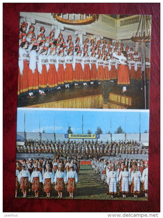 amateur artists - female choir - Gaudeamus 7 - Tartu - 1982 - Estonia - USSR - unused - JH Postcards