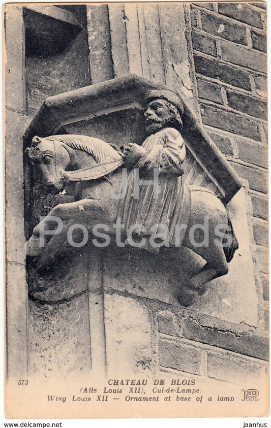 Chateau de Blois - Cul de Lampe - Aile Louis XII - castle - 573 - old postcard - France - unused - JH Postcards