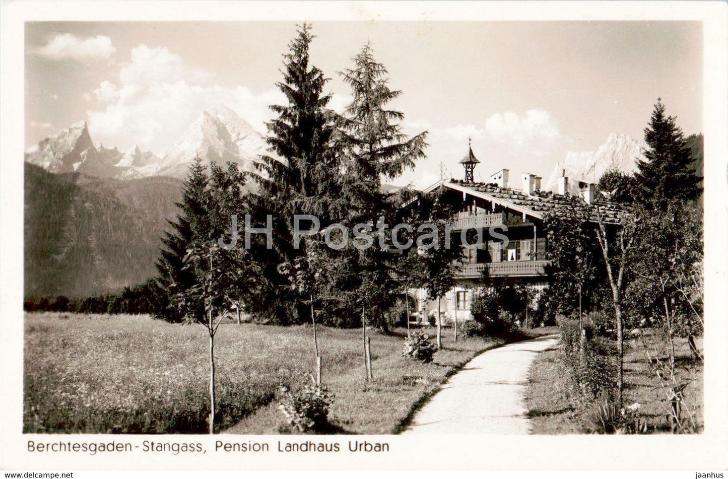 Berchtesgaden - Stangass - Pension Landhaus Urban - old postcard - Germany - unused - JH Postcards