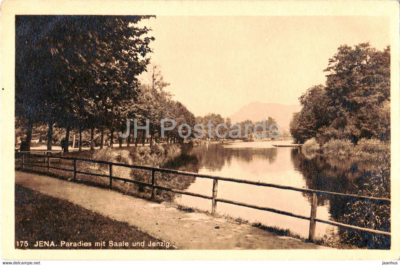 Jena - Paradies mit Saale und Jenzig - 175 - old postcard - 1911 - Germany - used - JH Postcards