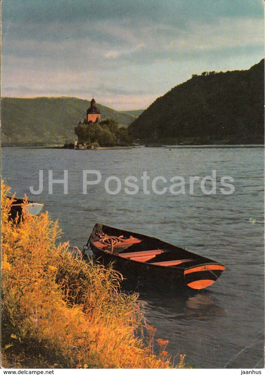 Kaub am Rhein - boat - 1972 - Germany - used - JH Postcards
