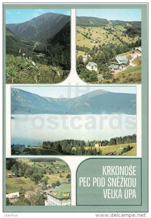 Snezka mountain - Pec pod Snezkou - Velka Upa - Krkonose - Czechoslovakia - Czech - used - JH Postcards