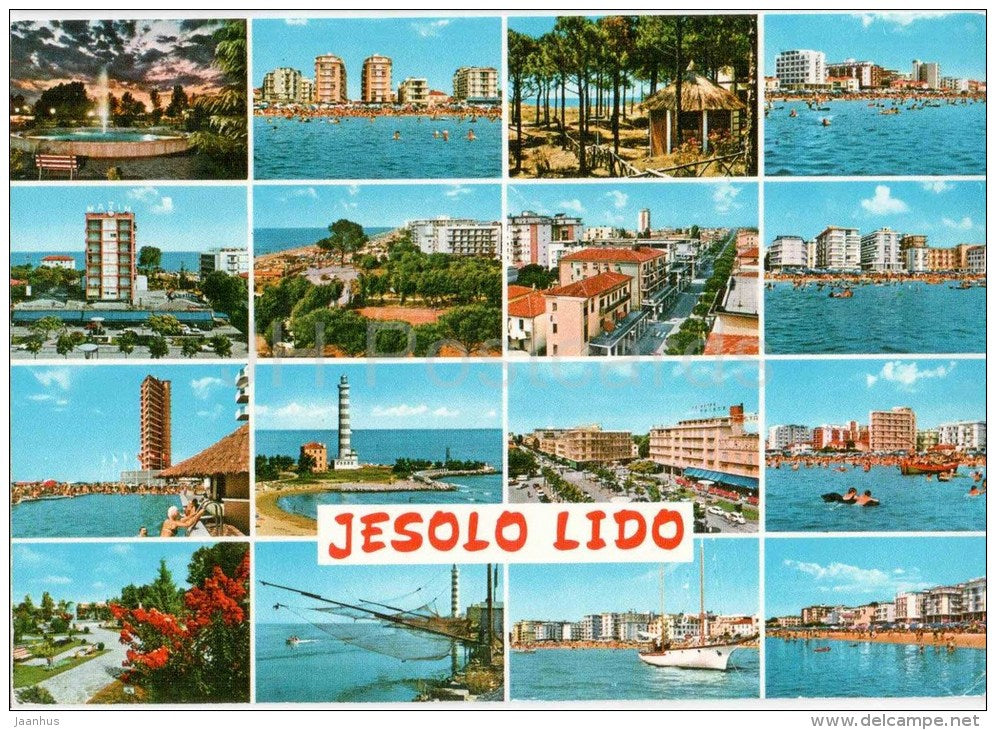 Jesolo Lido - beach - Veneto - Venezia - 2924/f - Italia - Italy - sent from Italy to Germany 1972 - JH Postcards