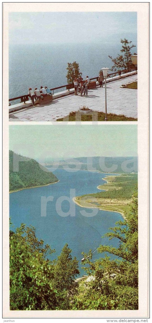 Angara river - observation platform - lake Baikal - 1978 - Russia USSR - unused - JH Postcards