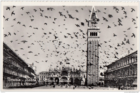S. Marcus Square and Doves - Piazza S. Marco e Piccioni - 149 - Venice - Venezia - Italy - Italia - unused - JH Postcards