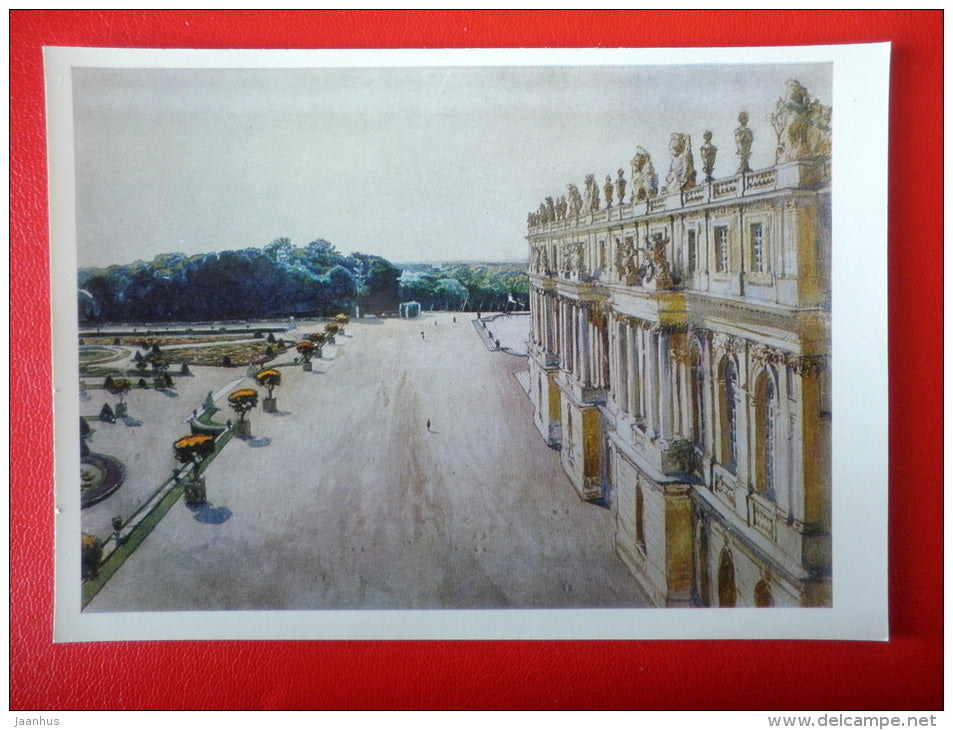 painting by A. Benois . Versailles , 1906 - russian art  - unused - JH Postcards