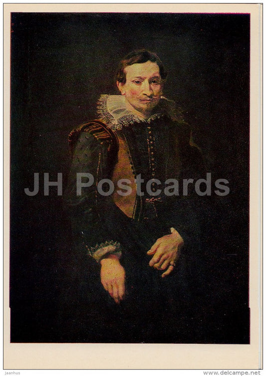 painting by Anthony van Dyck - Portrait of a Young Man , 1618 - Flemish art - 1980 - Russia USSR - unused - JH Postcards