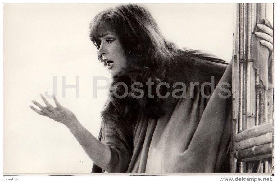 8 - Russian singer Alla Pugacheva in Mosfilm movie A Woman Who Sings - 1984 - Russia USSR - unused - JH Postcards