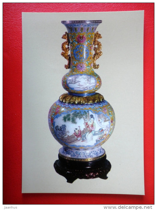 Peking enamel Vase in the shape of Gourd - Chinese Art and Crafts - 1965 - People`s Republic of China - unused - JH Postcards