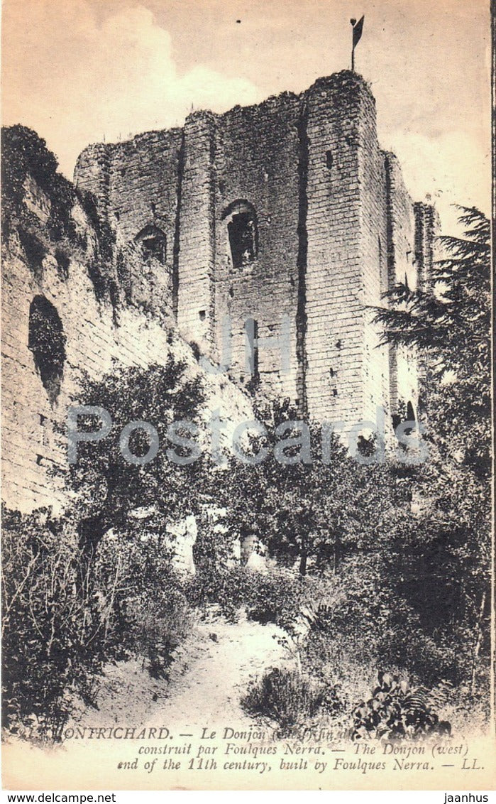 Montrichard - Le Donjon - construit par Foulques Nerra - old postcard - France - used