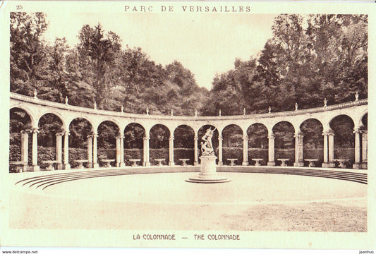 Parc de Versailles - La Colonnade - The Colonnade - old postcard - France - unused - JH Postcards