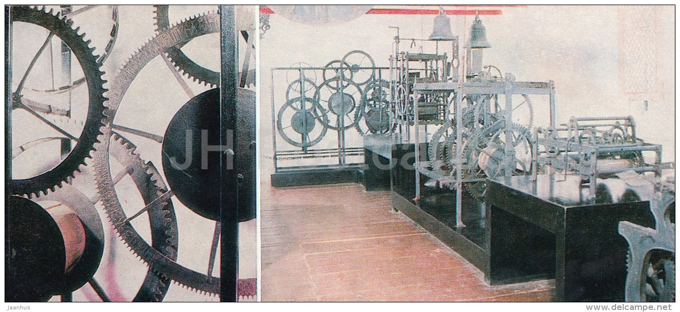 clock mechanisms - Kolomenskoye State Museum-Preserve - 1982 - Russia USSR - unused - JH Postcards