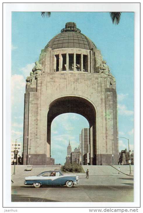 Revolution Monument - cars - 1970 - Mexico - unused - JH Postcards