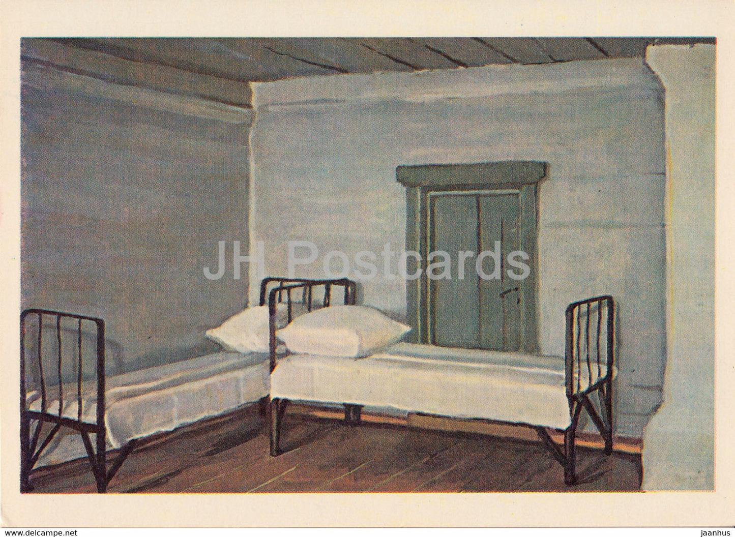 Shushenskoe - Lenin and Krupskaya room in Petrov House - 1980 - Russia USSR - used - JH Postcards