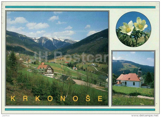 Krkonose - Spindleruv Mlyn - St. Peter´s church - The Giant Mountains - Czech Republic - used 1994 - JH Postcards