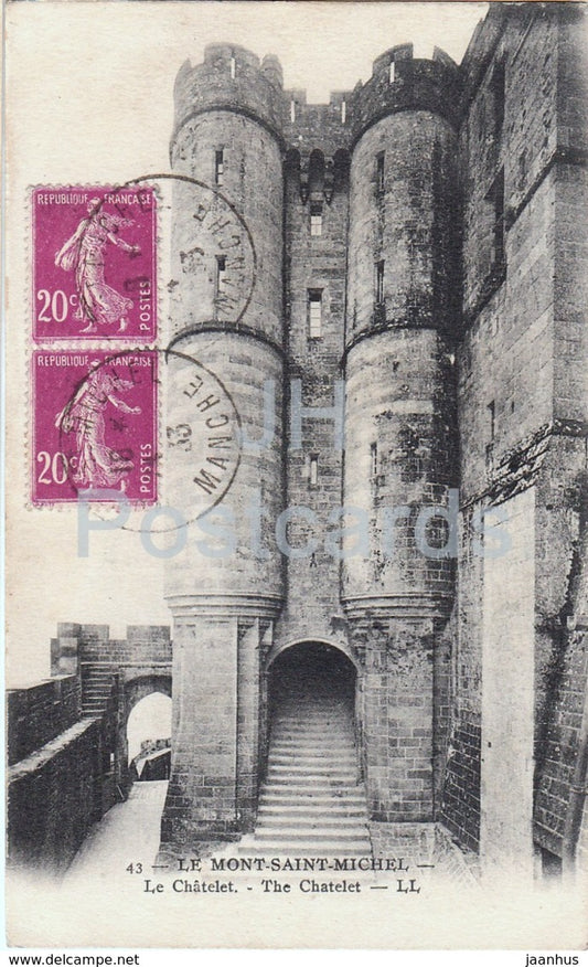 Le Mont Saint Michel - Le Chatelet - 43 - old postcard - 1933 - France - used - JH Postcards