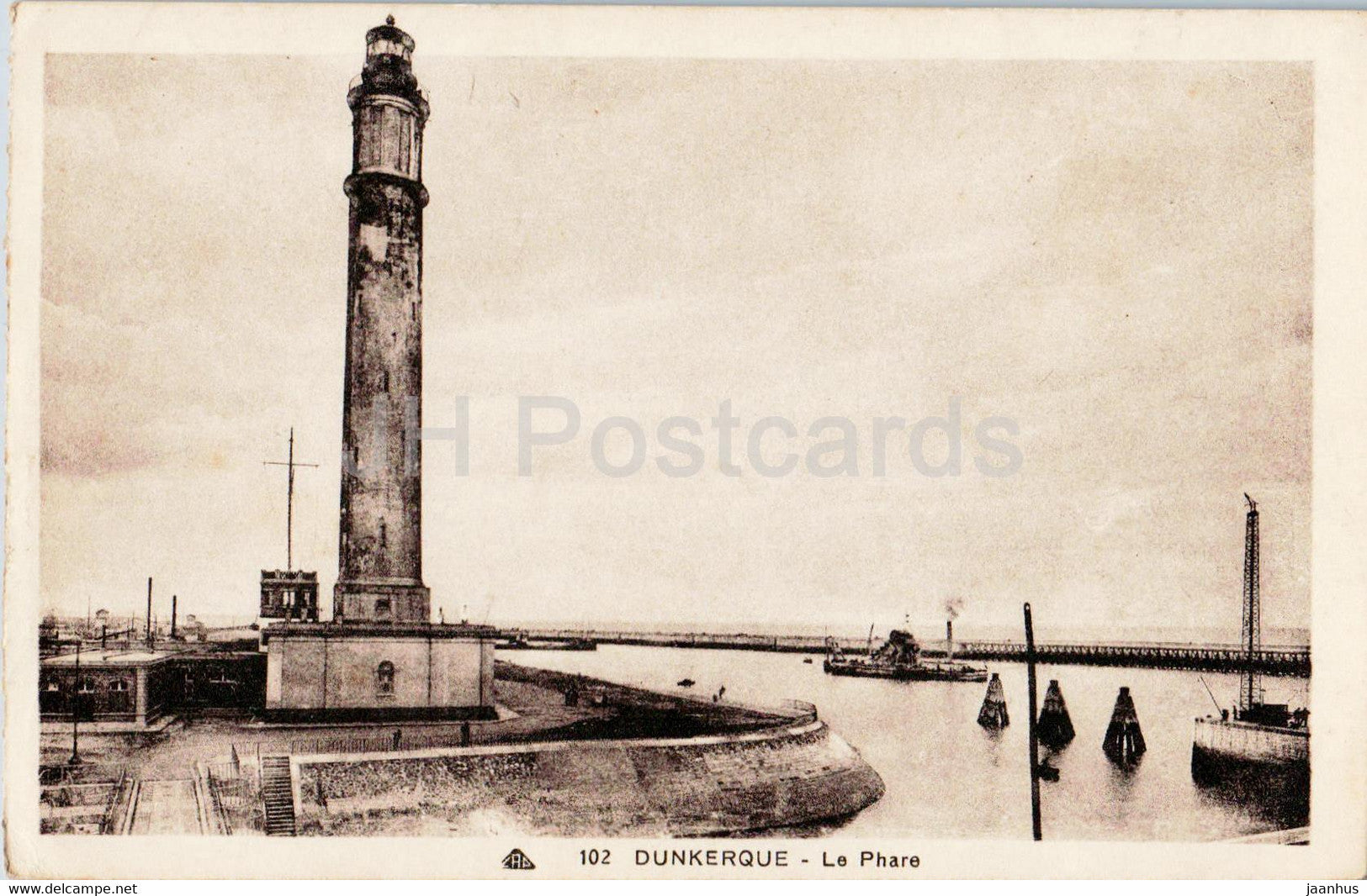 Dunkerque - Le Phare - lighthouse - 102 - old postcard - France - unused - JH Postcards
