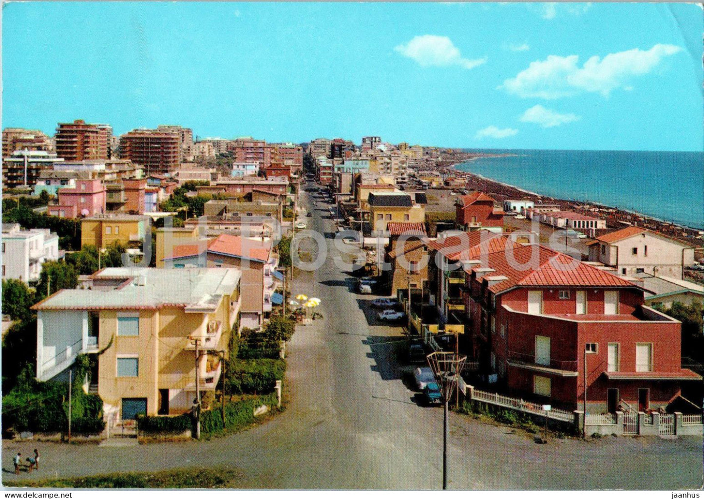 Ladispoli - Marina di Torre Flavia e panorama - tower - general view - 98 - 1971 - Italy - used - JH Postcards