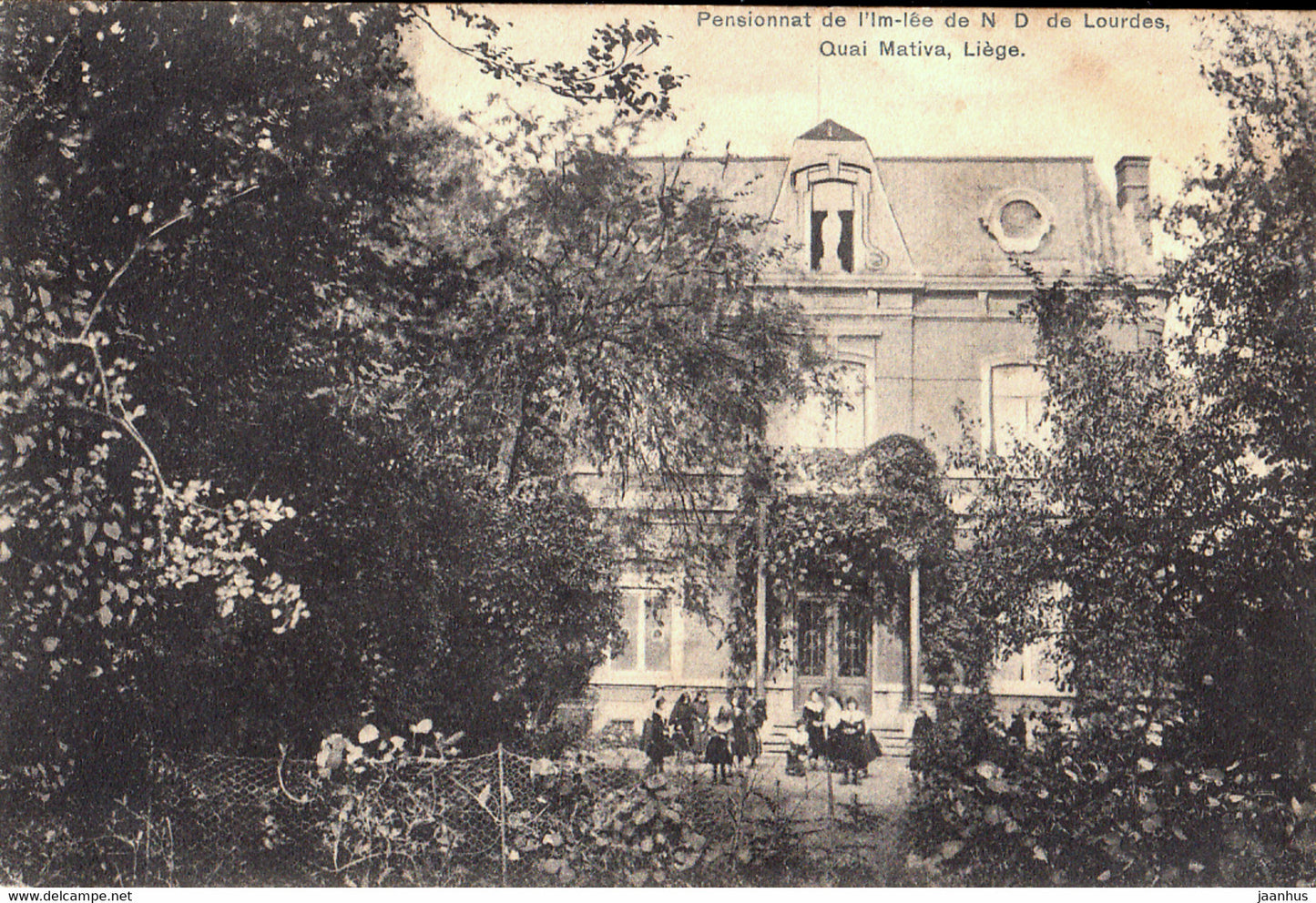 Pensionnat de l'Im lee de N D de Lourdes - Quai Mativa - Liege - old postcard - Belgium - used - JH Postcards