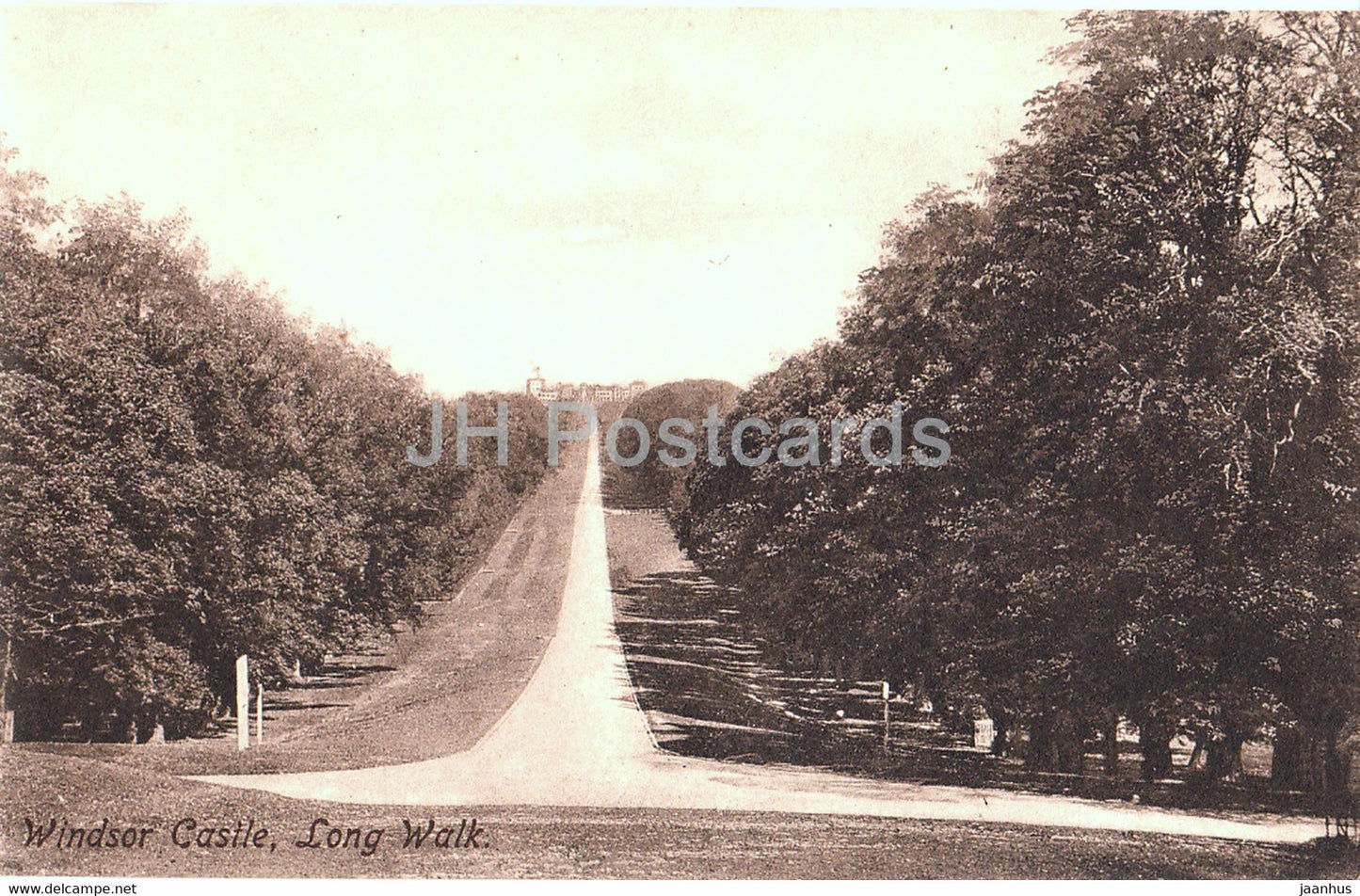Windsor Castle - Long Walk - 35432 - old postcard - England - United Kingdom - unused - JH Postcards
