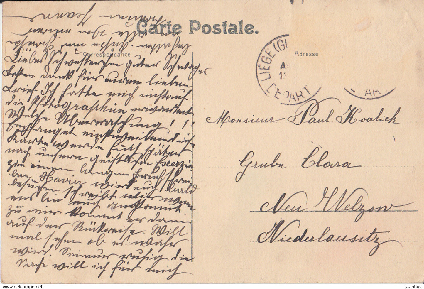 Pensionnat de l'Im lee de N D de Lourdes - Quai Mativa - Liege - old postcard - Belgium - used