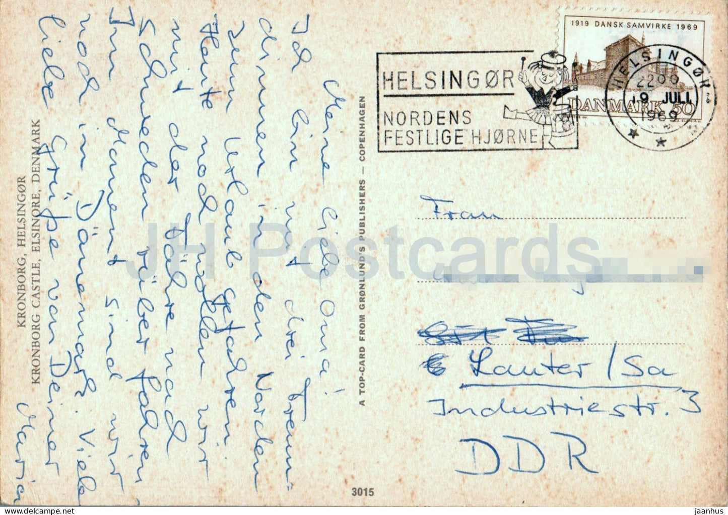 Helsingor - Kronborg - Elseneur - château - 3015 - 1969 - Danemark - d'occasion 