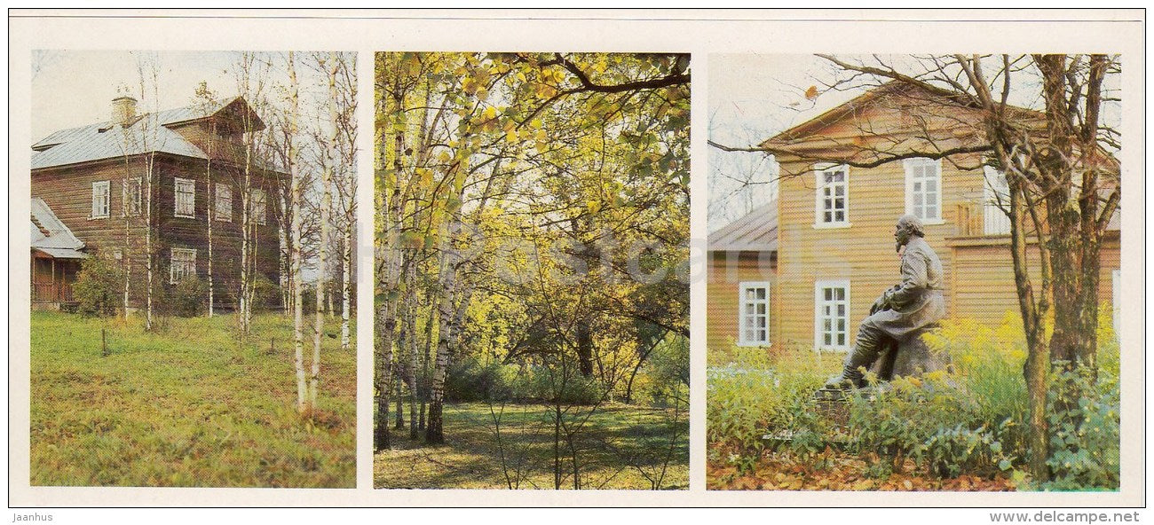 Chudovsky District , Uspensky House Museum - Chudovo , Nekrasov Museum - Novgorod Region - 1985 - Russia USSR - unused - JH Postcards