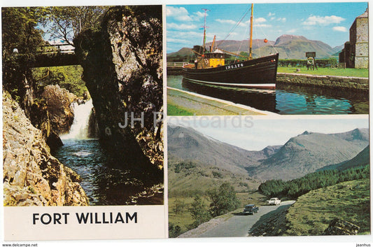 Fort William - Ben Nevis - Glen Nevis - multiview - boat - PLC35463 -1970 - United Kingdom - Scotland - used - JH Postcards