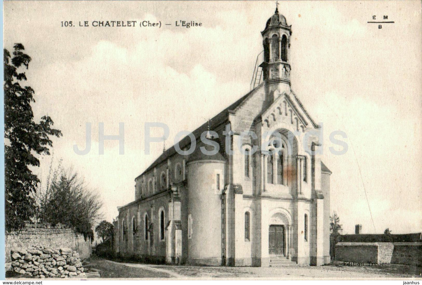 Le Chatelet - L'Eglise - church - 105 - old postcard - 1929 - France - used - JH Postcards