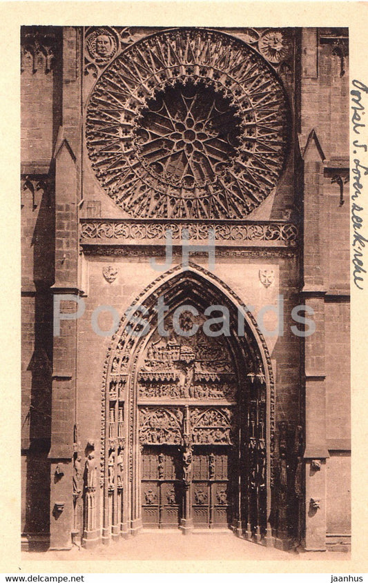Nurnberg - Portal und Rosette an der Lorenzkirche - church - old postcard - Germany - unused - JH Postcards