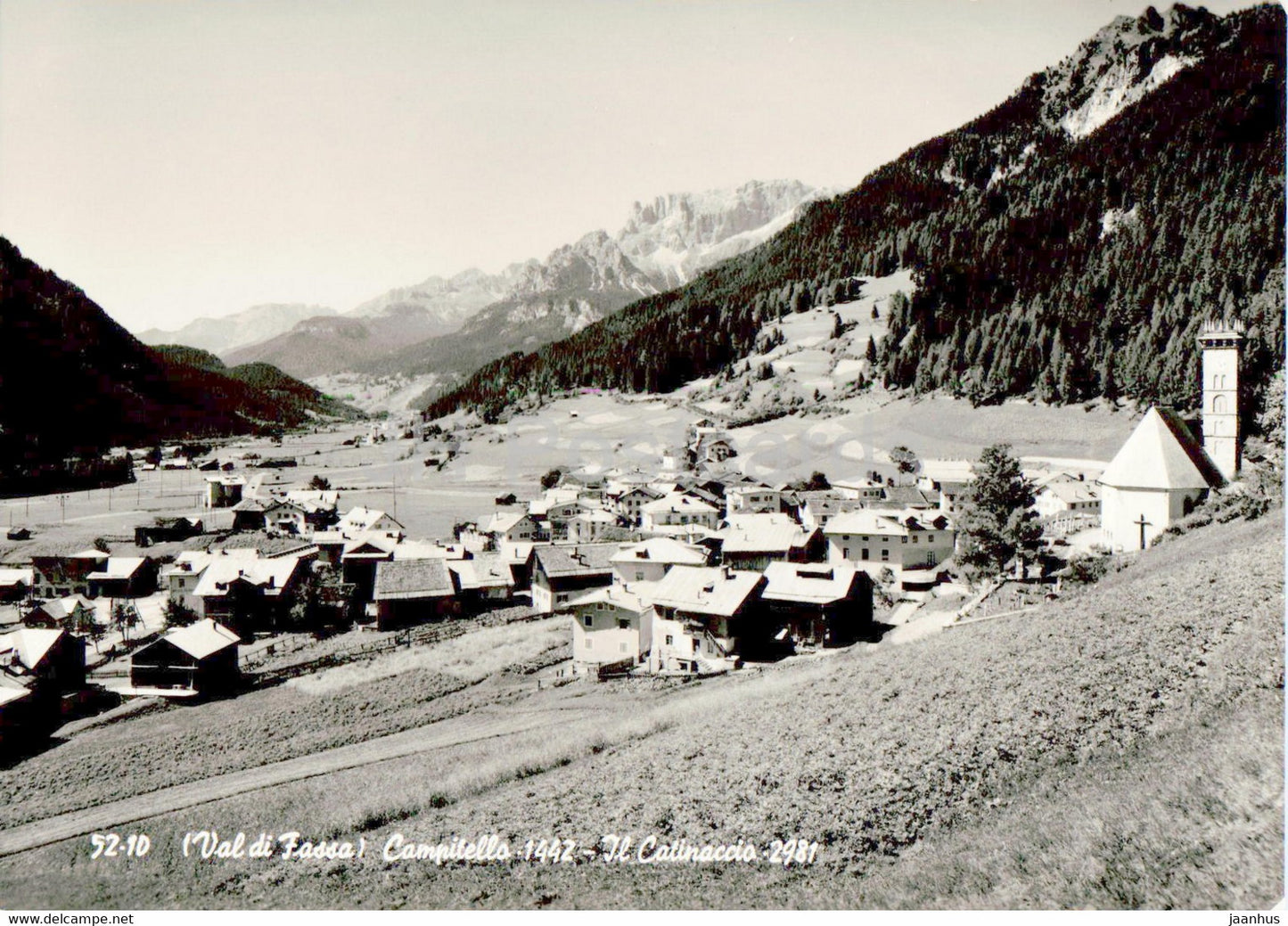 Val di Fassa - Campitello - Il Catinaccio - old postcard - Italy - unused - JH Postcards
