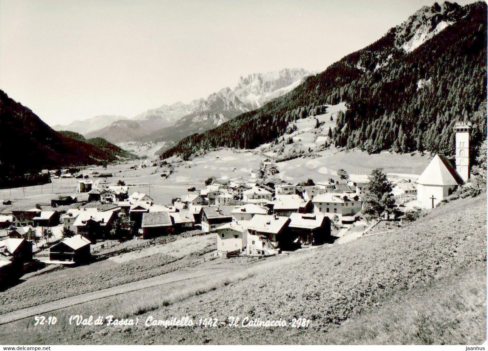 Val di Fassa - Campitello - Il Catinaccio - old postcard - Italy - unused - JH Postcards