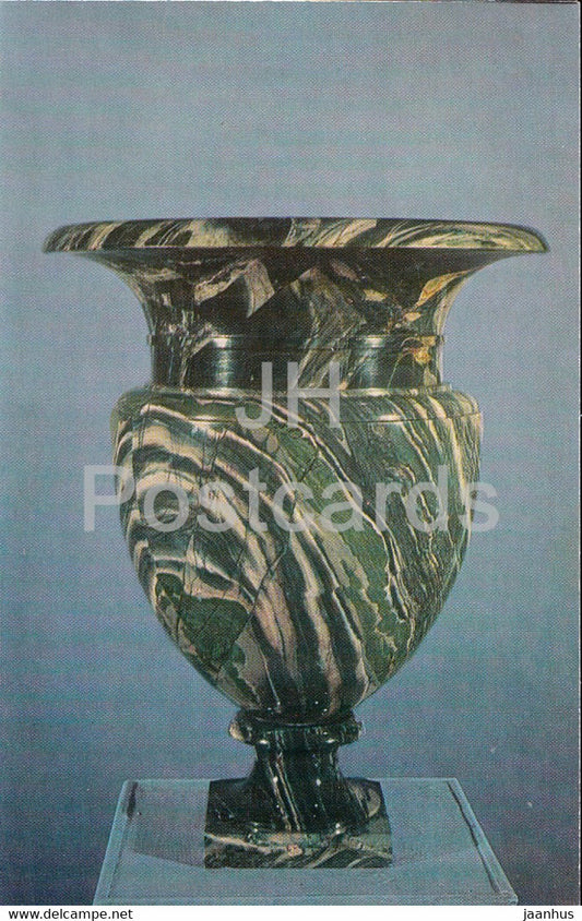 Vase - Revniukha Jasper - Russian Coloured Stone - 1974 - Russia USSR - unused - JH Postcards