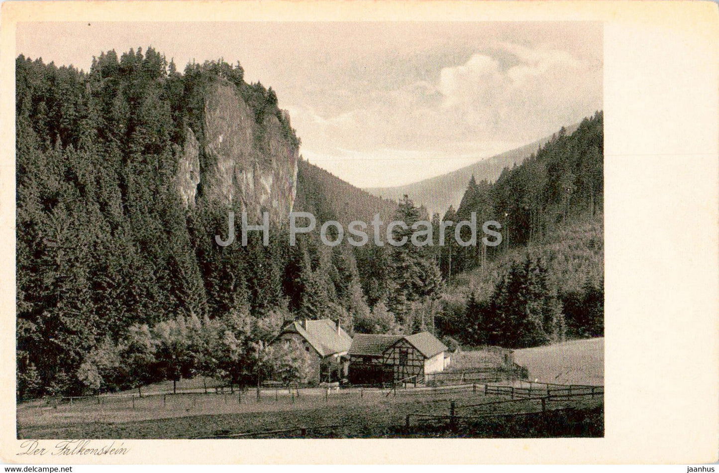 Der Falkenstein im Dietharzer Grund - 2405 - old postcard - Germany - unused - JH Postcards