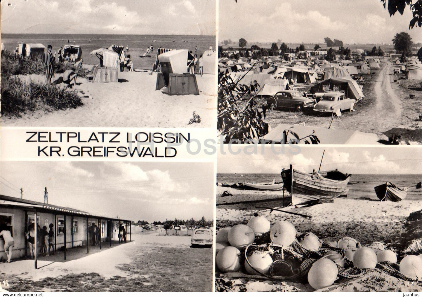 Zeltplatz Loissin Kr Greifswald - Campingplatz - beach - Germany DDR - used - JH Postcards
