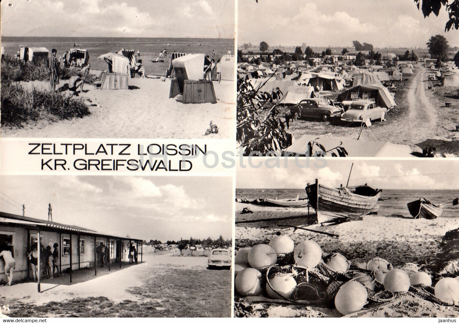 Zeltplatz Loissin Kr Greifswald - Campingplatz - beach - Germany DDR - used - JH Postcards