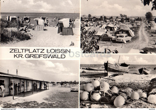 Zeltplatz Loissin Kr Greifswald - Campingplatz - beach - Germany DDR - used - JH Postcards