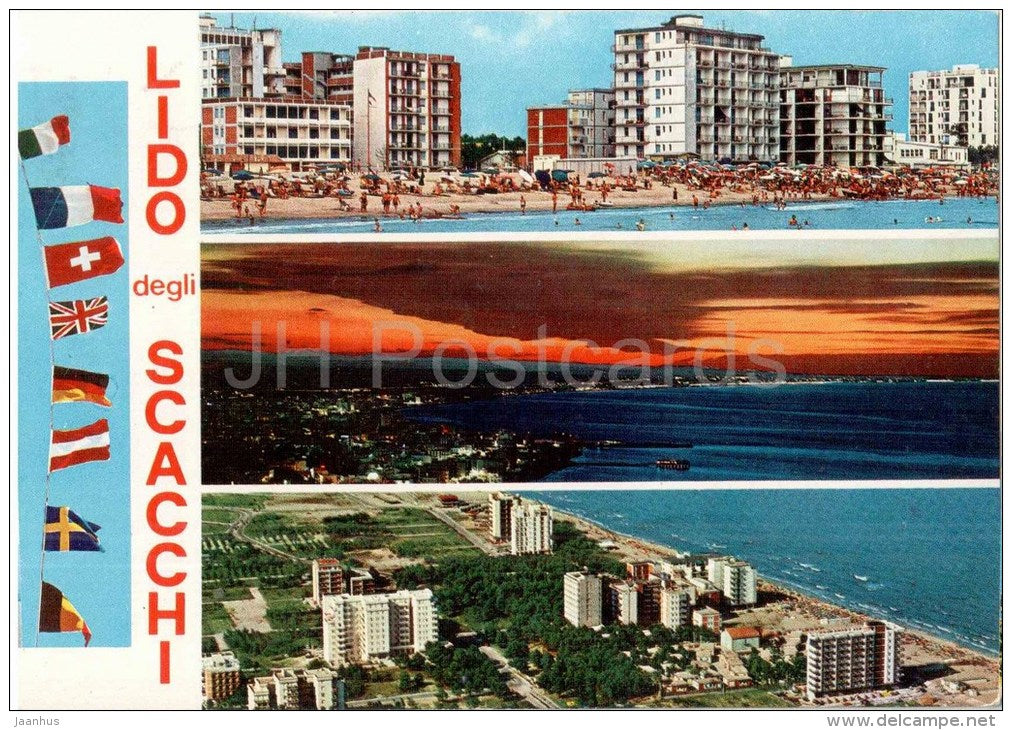 Lido degli Scacchi - beach - Ferrara - Emilia-Romagna - 13171 - Italia - Italy - sent from Italy to Germany 1973 - JH Postcards