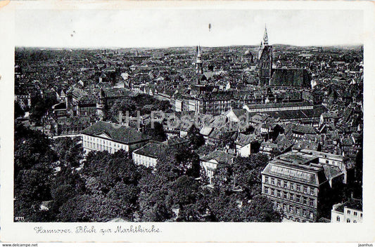 Hannover - Blick zur Marktkirche - church - 9711 - old postcard - 1940 - Germany - used - JH Postcards