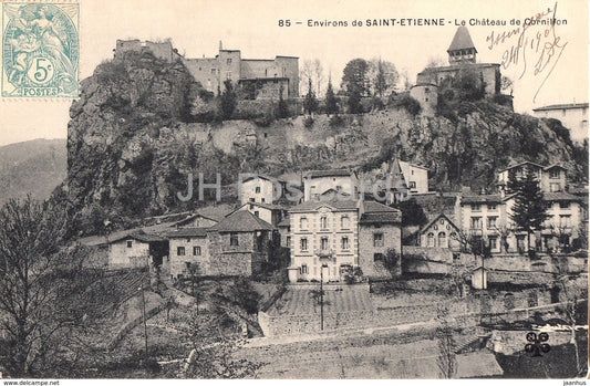 Environs de Saint Etienne - Le Chateau de Cornillon - castle - 85 - old postcard - 1901 - France - used - JH Postcards