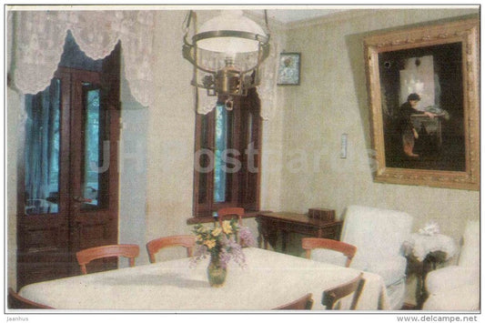 dining room - 1 - Chekhov House Museum - Yalta - 1974 - Ukraine USSR - unused - JH Postcards
