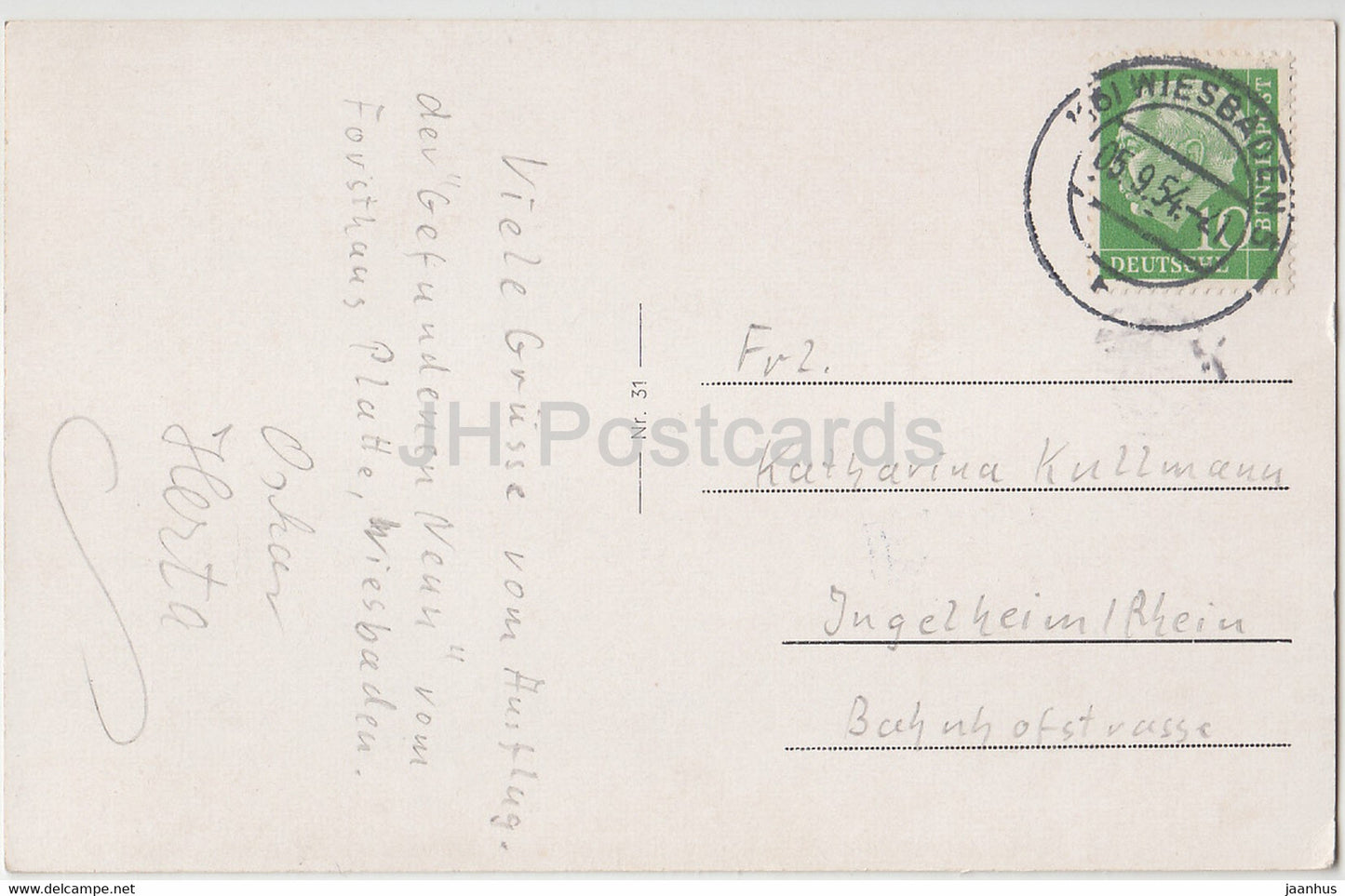 Jagdschloss Platte bei Wiesbaden - castle - 31 - 1954 - Germany - used