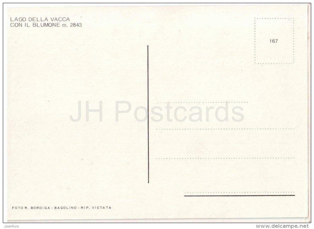 Con il Blumone - Lago della Vacca - Brescia - Lombardia - 167 - Italia - Italy - unused - JH Postcards