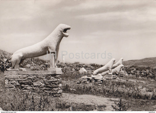 Delos - The Lions - Ancient Greece - 1965 - Greece - used - JH Postcards