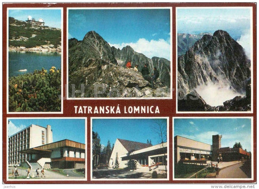 Tatranska Lomnica - observatory - Lomnicky stit - Kezmarsky stit - Uran  High Tatras - Czechoslovakia - Slovakia - used - JH Postcards