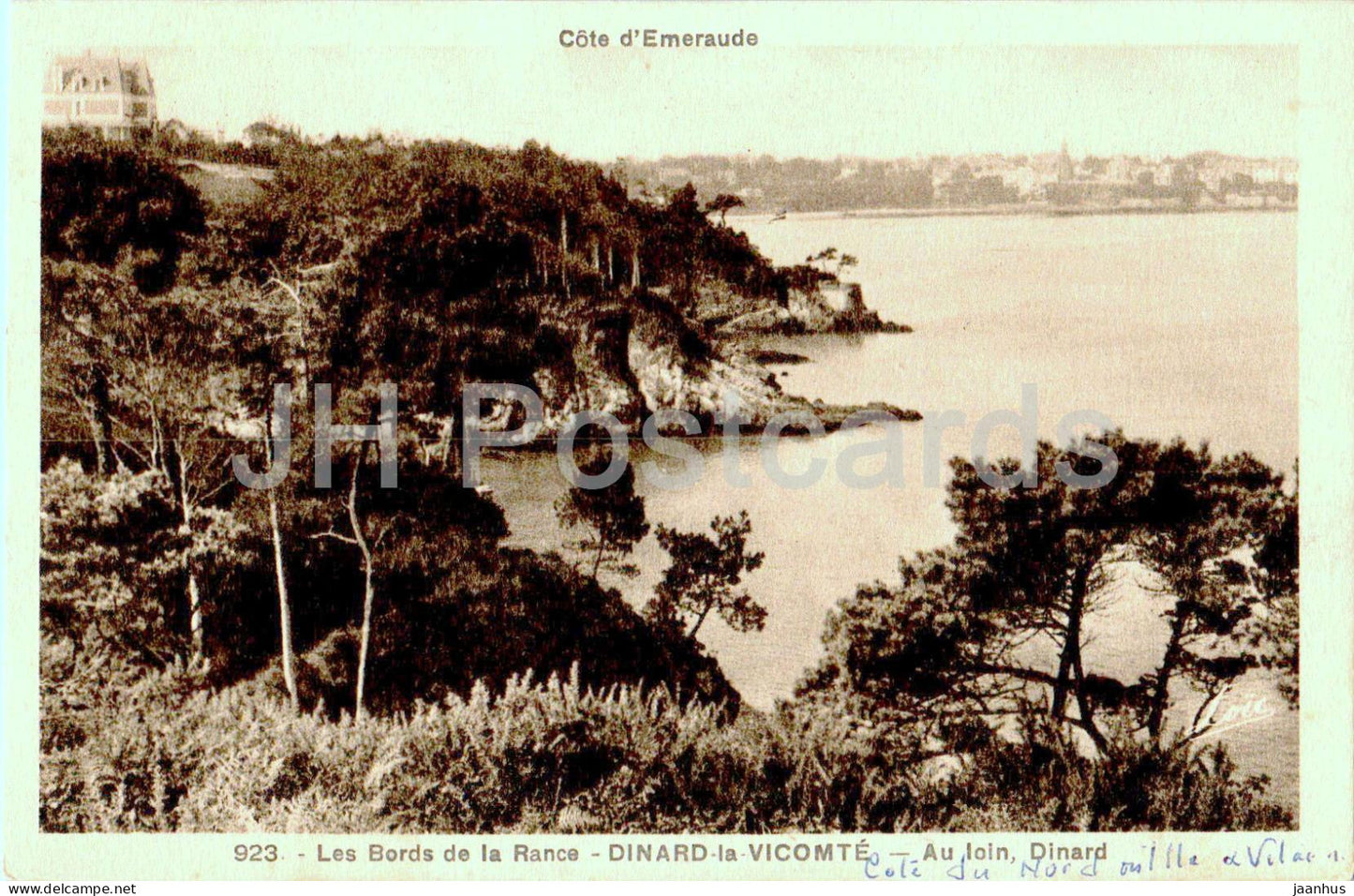 Les Bords de la Rance - Dinard la Vicomte - Au loin Dinard - 923 - old postcard - France - used - JH Postcards