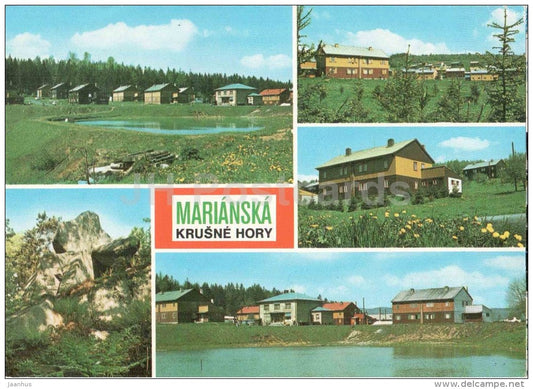 Marianska Krusne hory near Karlovy Vary - popular holiday resort - hockey - Czechoslovakia - Czech - used 1979 - JH Postcards